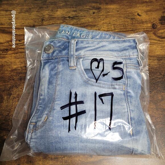 American Eagle Jeans 2 R Jegging Hi Rise Super Stretch Medium Light Wash - Picture 11 of 11